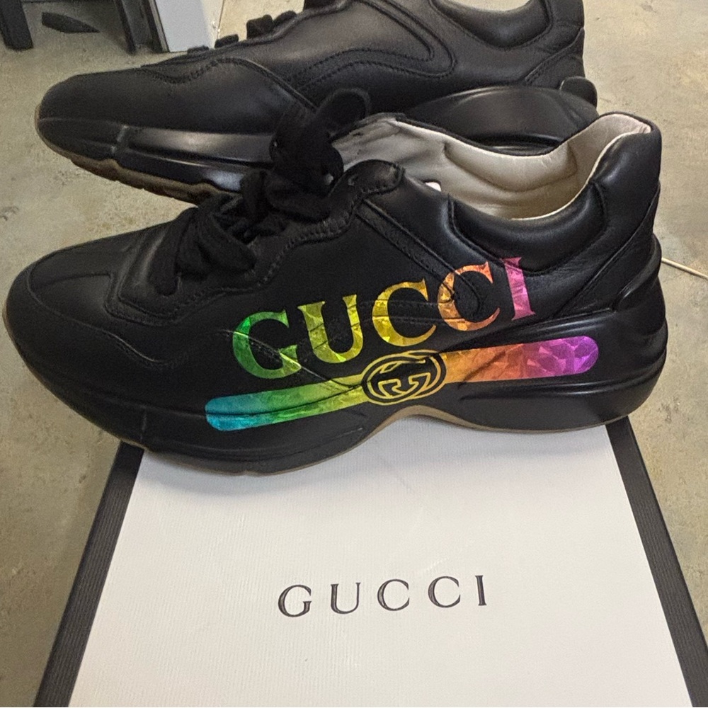 Gucci Black Multicolor Sneakers